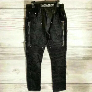 The Heritage By America 1776 Men’s Distillery Black Zipper Rider Jeans 32/33